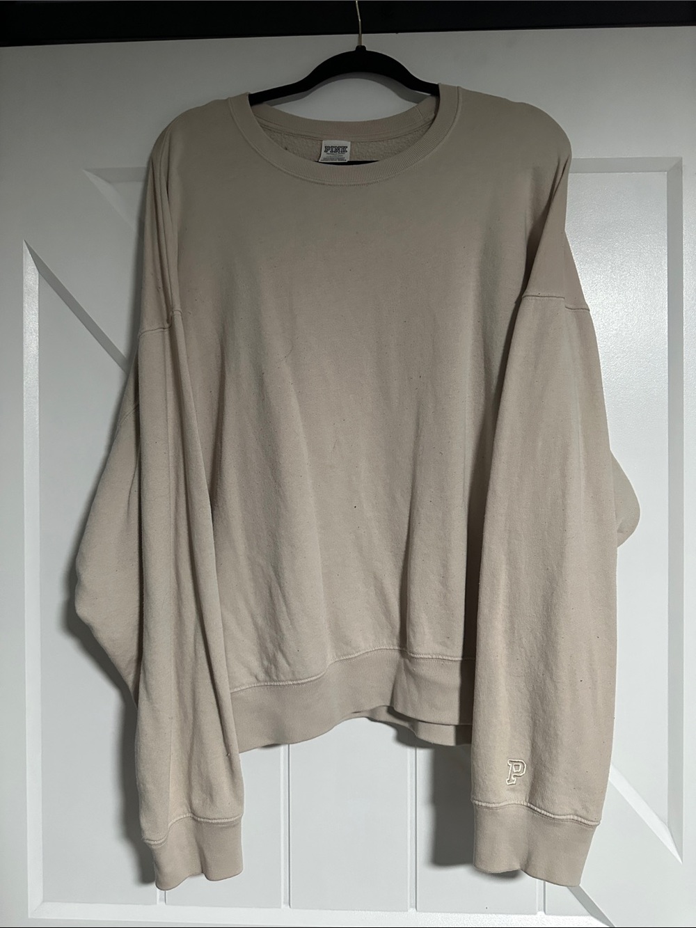 PINK Victoria's Secret Neutral Crewneck Sweatshirt - Light Taupe